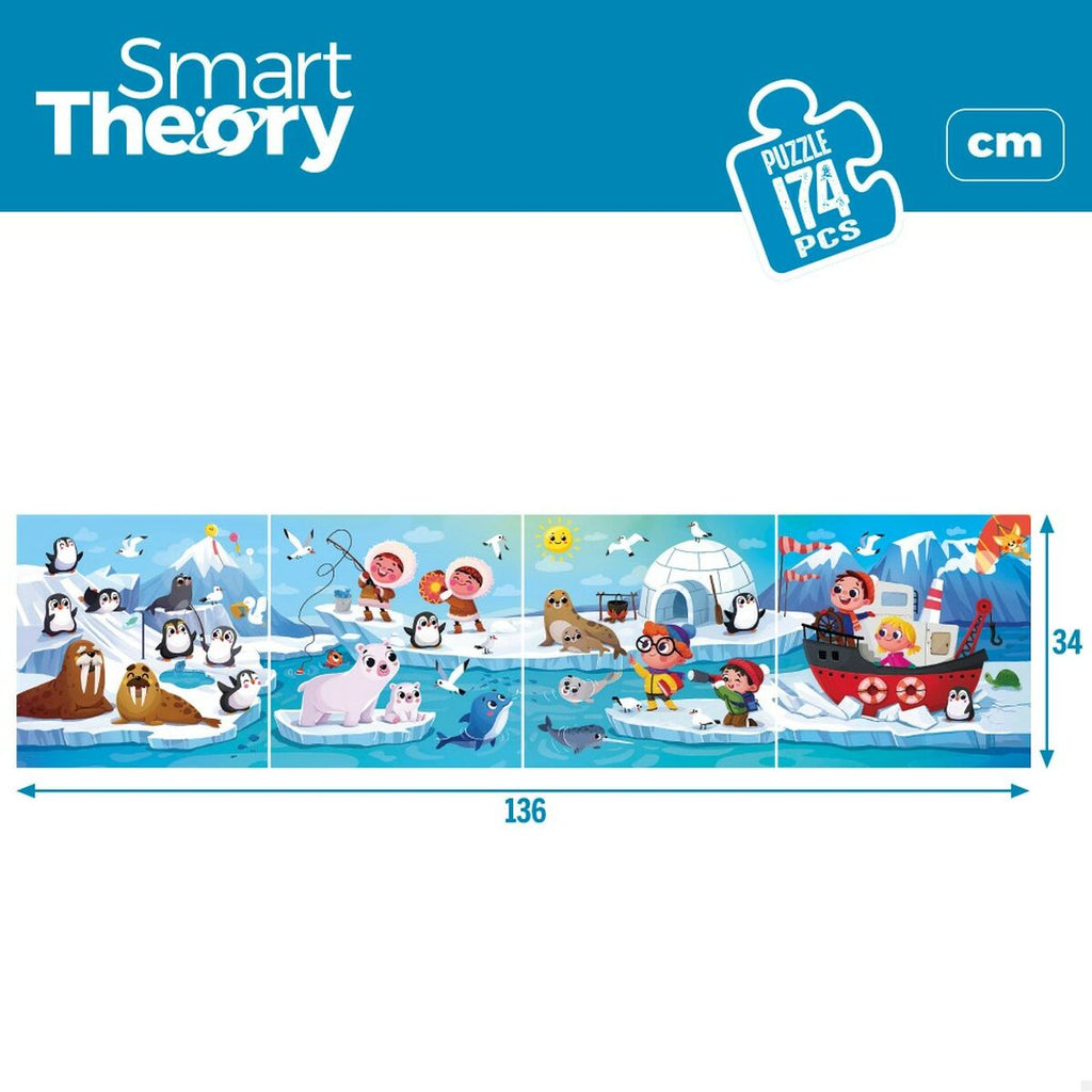 Kinderpuzzle Colorbaby Artic 4 in 1 174 Stücke 136 x 34 cm (6 Stück)