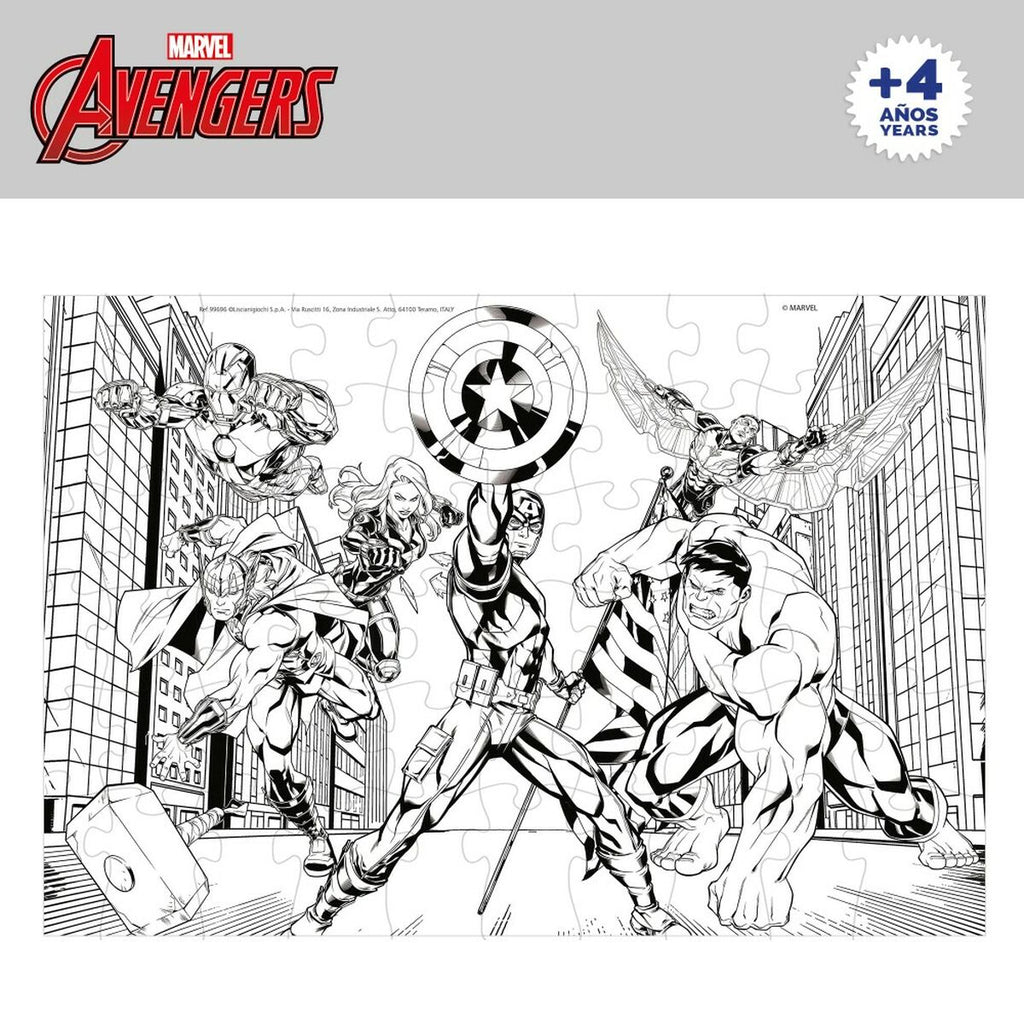 Kinderpuzzle The Avengers Beidseitig 60 Stücke 50 x 35 cm (12 Stück)