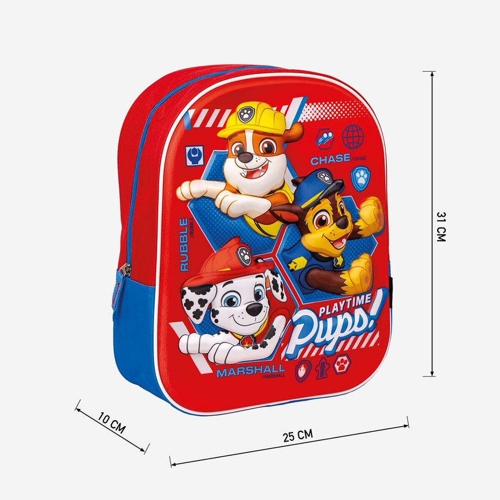 Kinderrucksack 3D The Paw Patrol Rot 25 x 31 x 10 cm