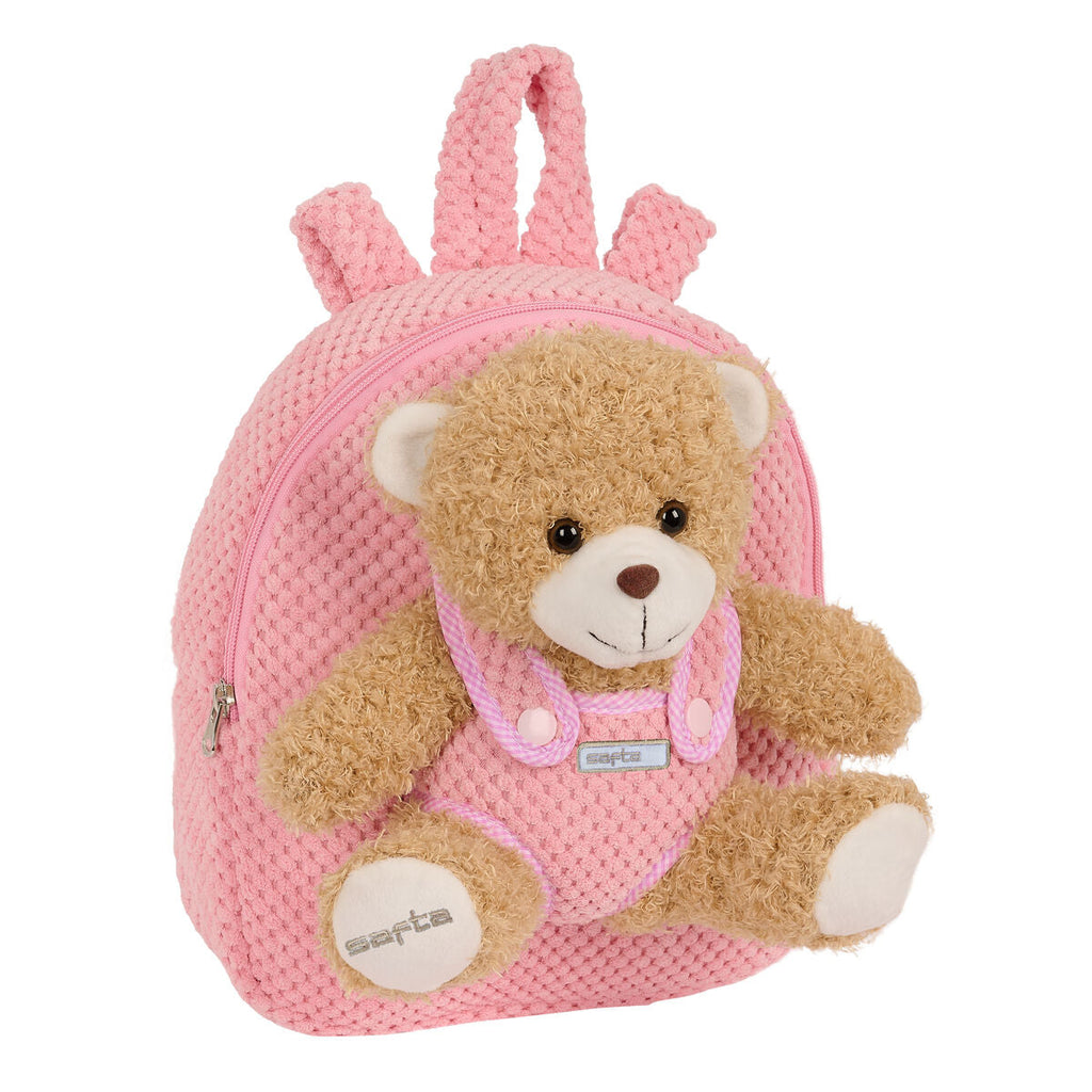 Kinderrucksack Safta Plüschbär Rosa 23 x 27 x 7,5 cm