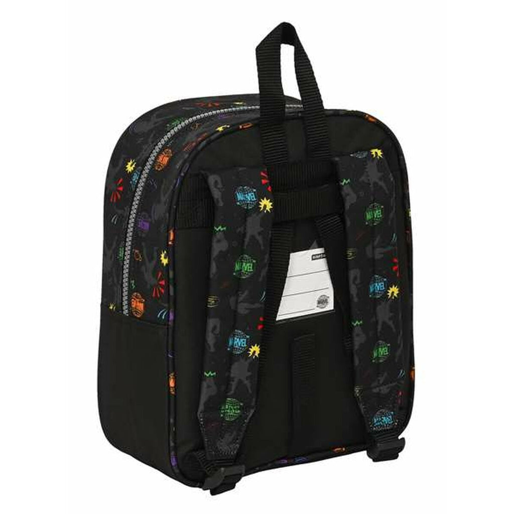 Kinderrucksack The Avengers Super heroes Schwarz 22 x 27 x 10 cm