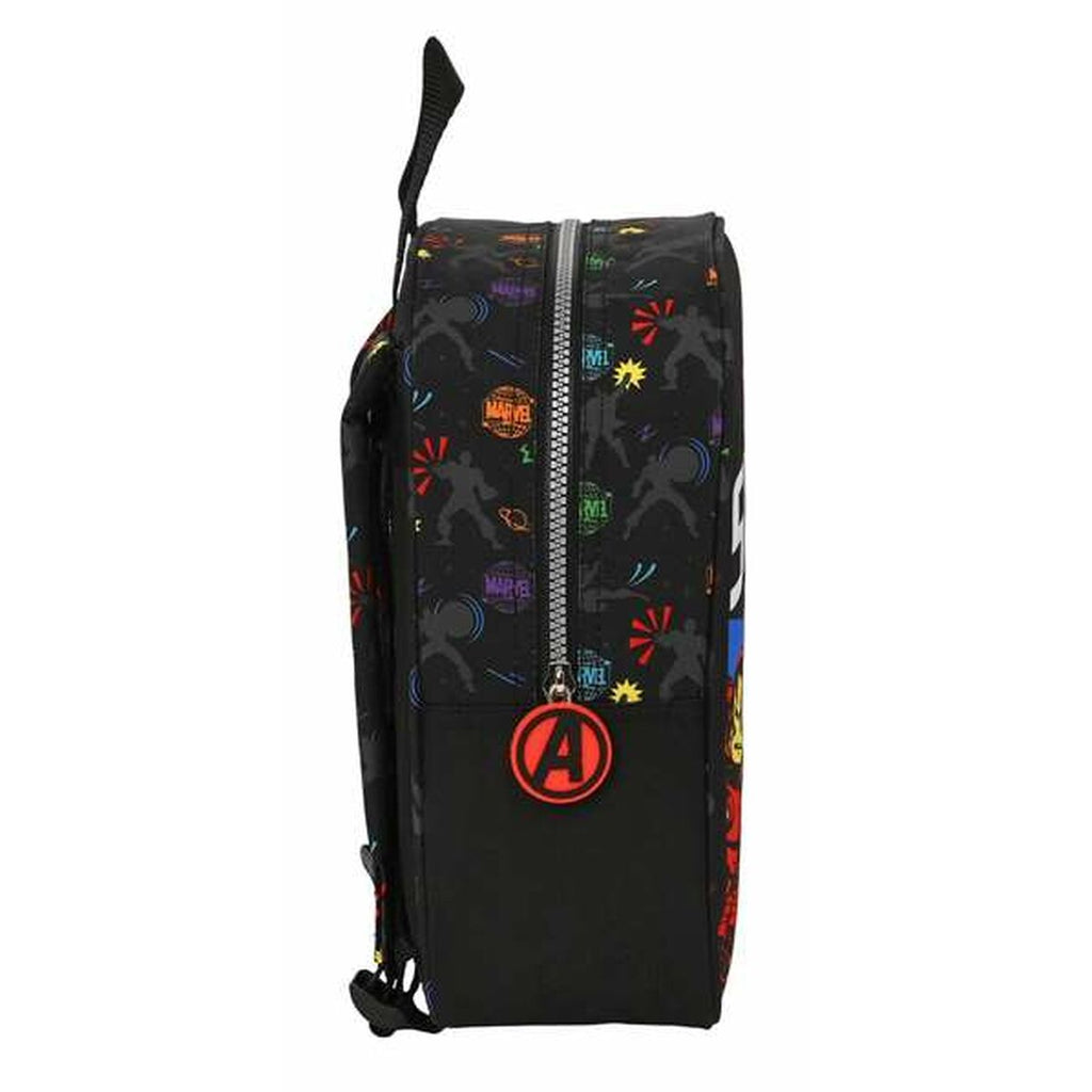 Kinderrucksack The Avengers Super heroes Schwarz 22 x 27 x 10 cm