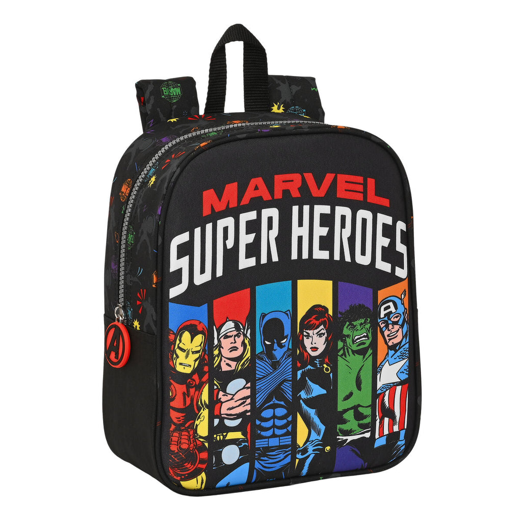 Kinderrucksack The Avengers Super heroes Schwarz (22 x 27 x 10 cm)