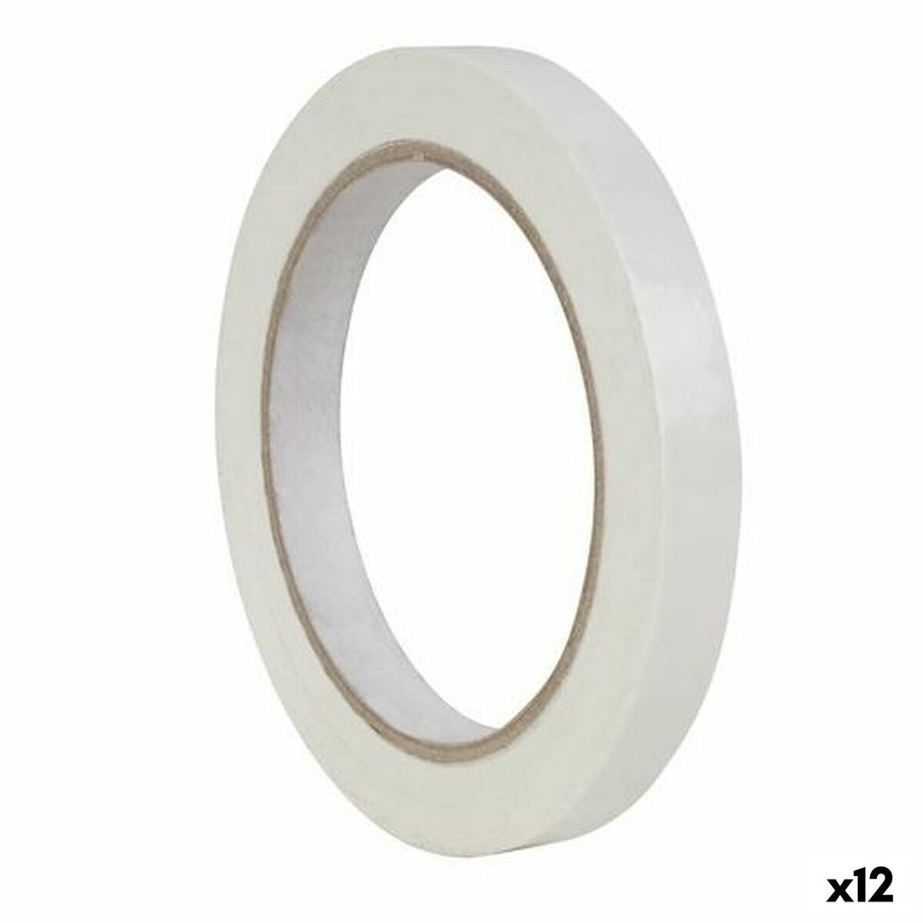 Klebeband Apli 66 m 12 mm Weiß PVC (12 Stück)