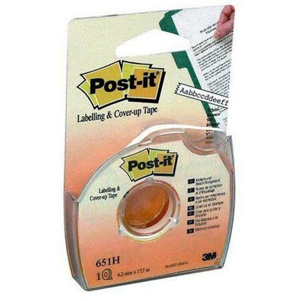 Klebeband Post-it 651H Weiß 4,2 mm x 17,7 m (12 Stück)