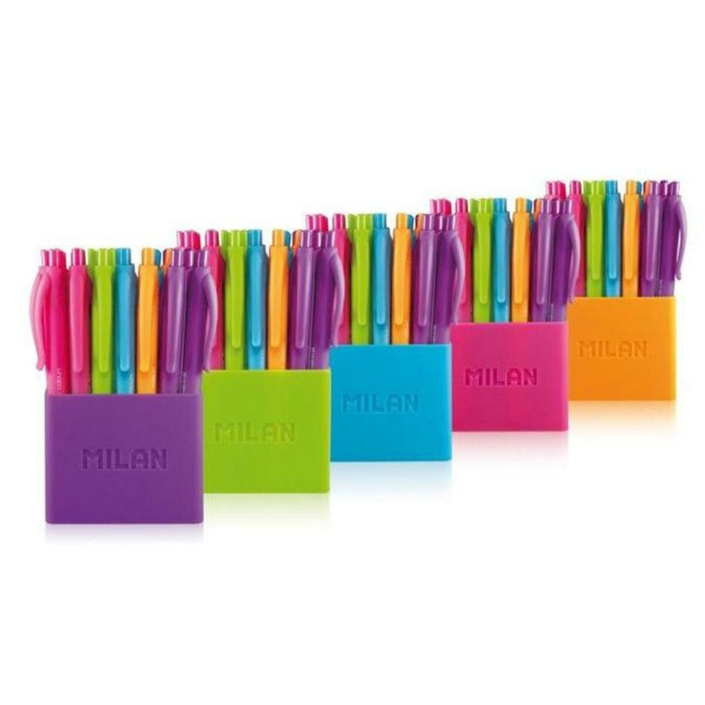 Kugelschreiber-Set Milan P1 Touch Bunt 1 mm (24 Stücke)