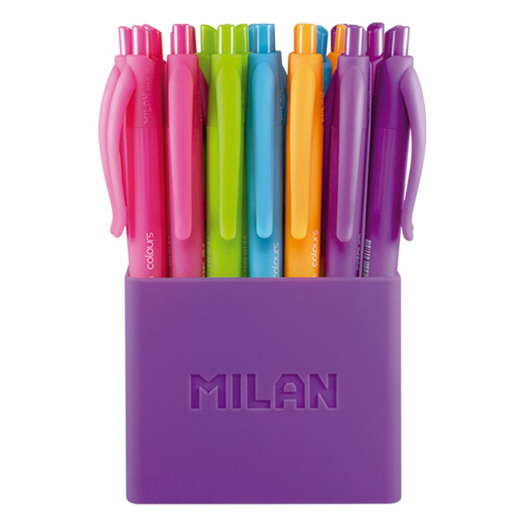 Kugelschreiber-Set Milan P1 Touch Bunt 1 mm (24 Stücke)