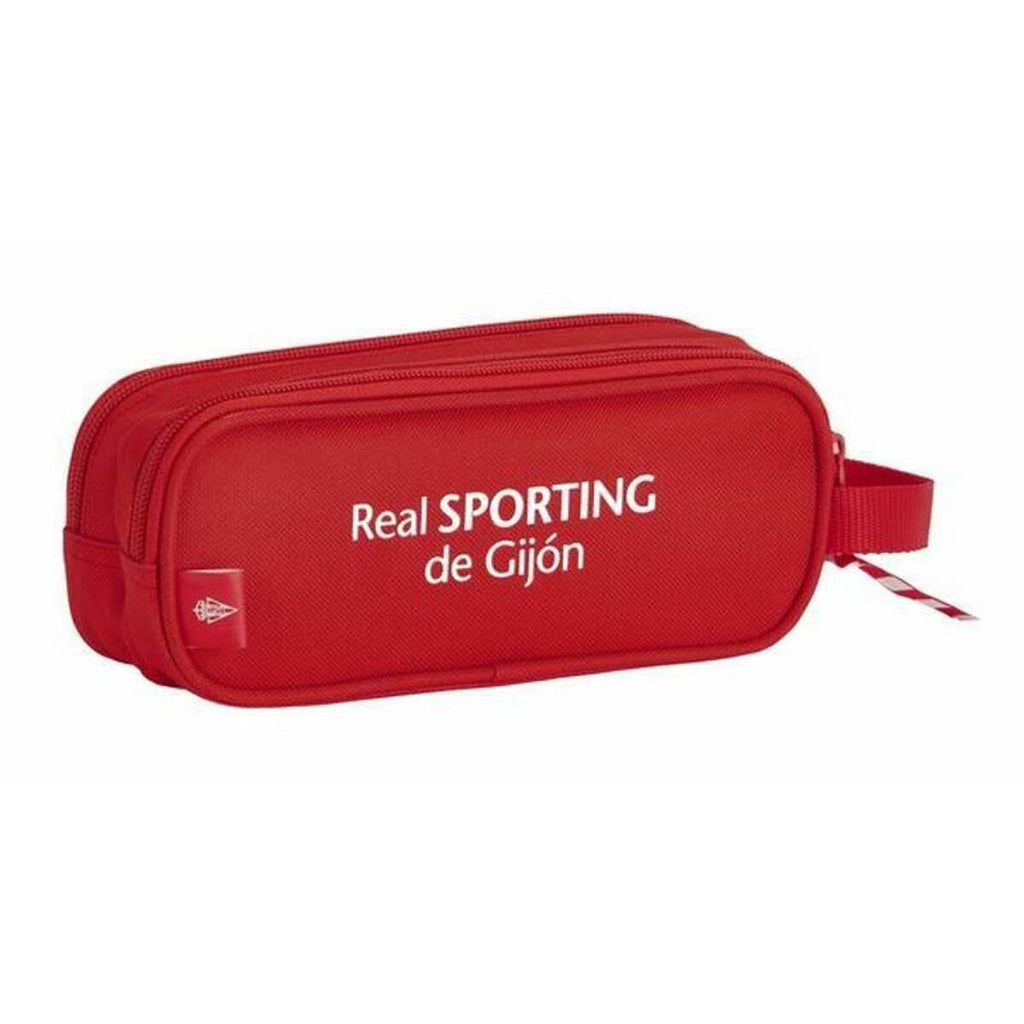 Kulturbeutel für die Schule Real Sporting de Gijón Rot 21 x 8 x 6 cm