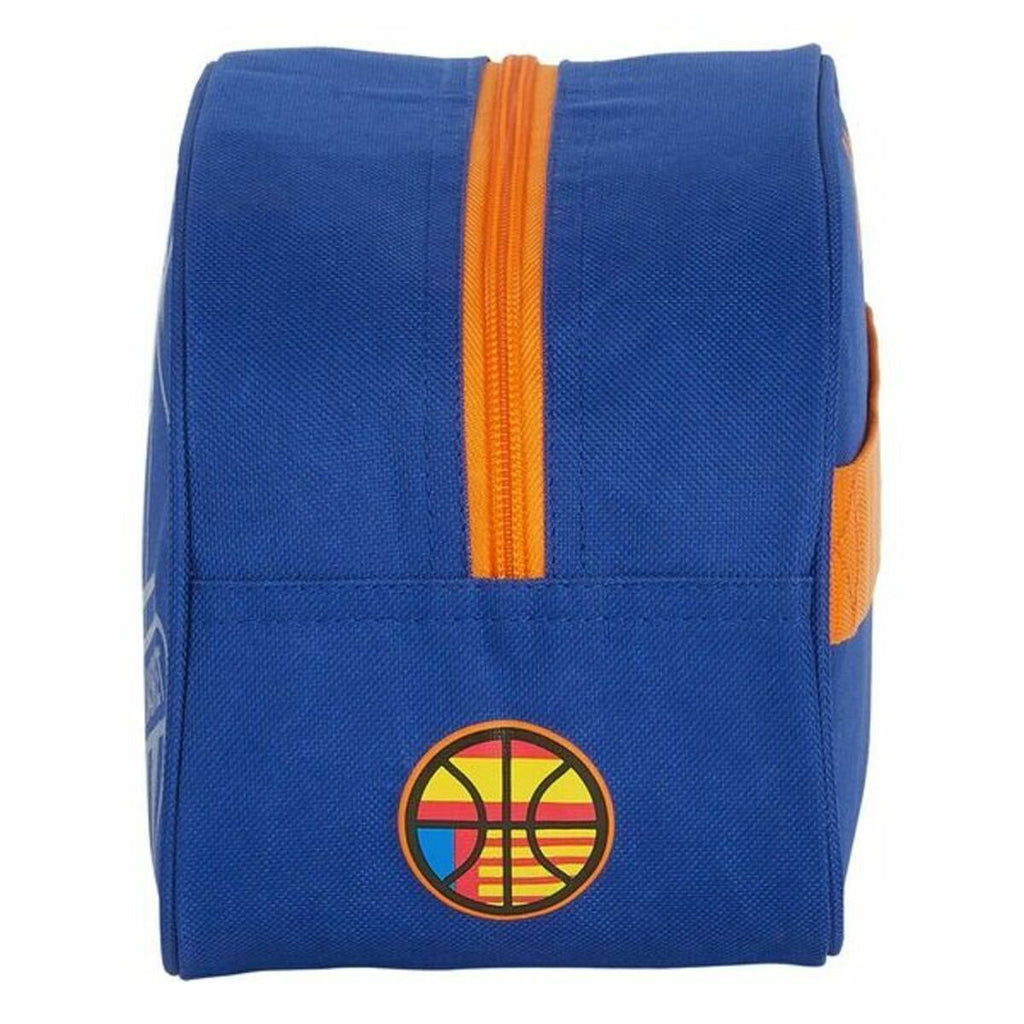 Kulturbeutel für die Schule Valencia Basket M248 Blau Orange 26 x 15 x 12 cm