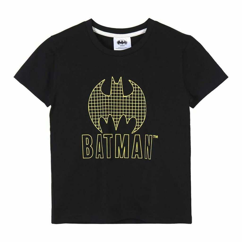 Kurzarm-T-Shirt für Kinder Batman Schwarz