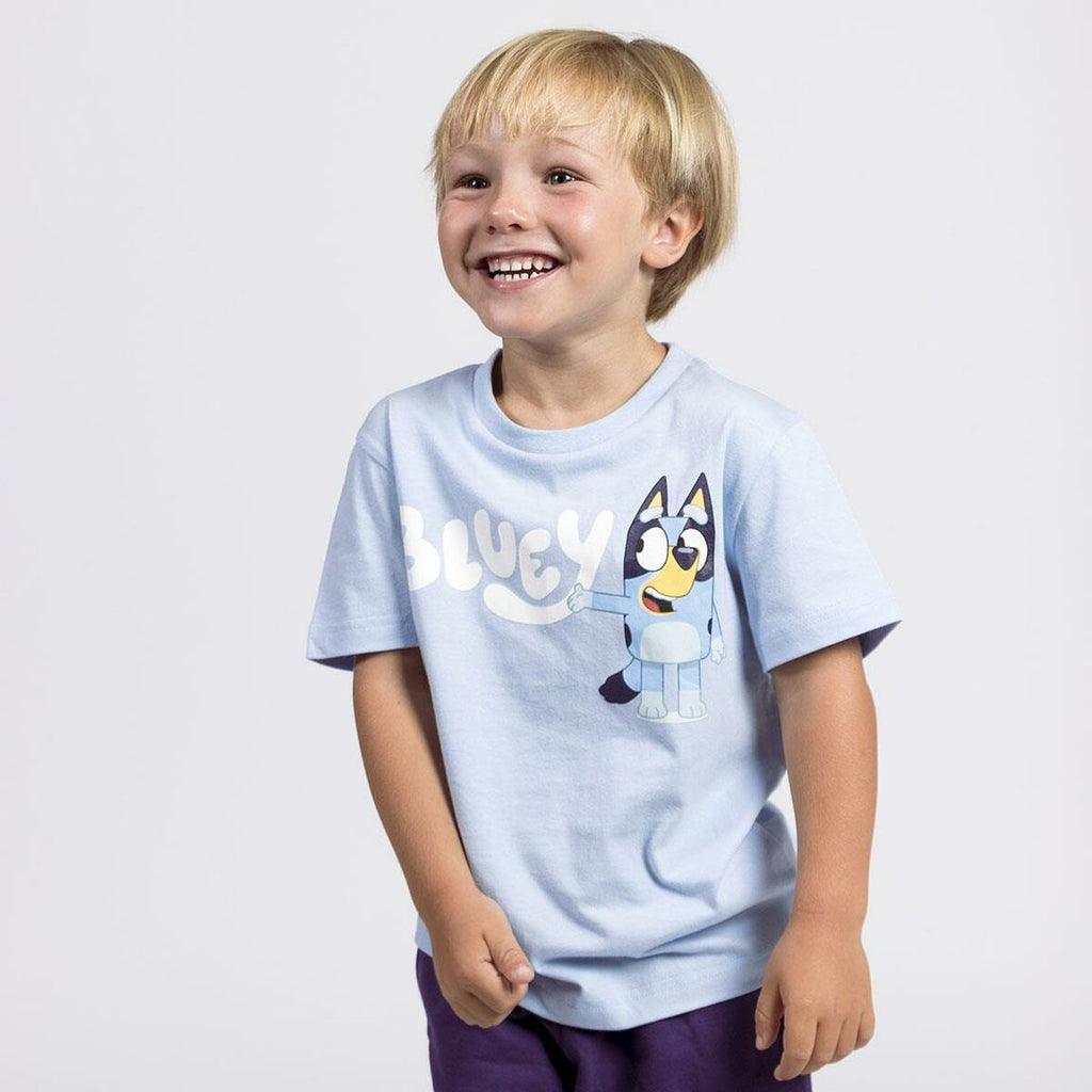 Kurzarm-T-Shirt für Kinder Bluey Hellblau