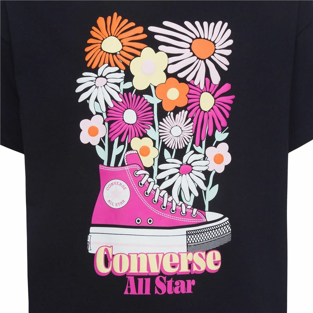 Kurzarm-T-Shirt für Kinder Converse Boyfriend Graphicrt Schwarz