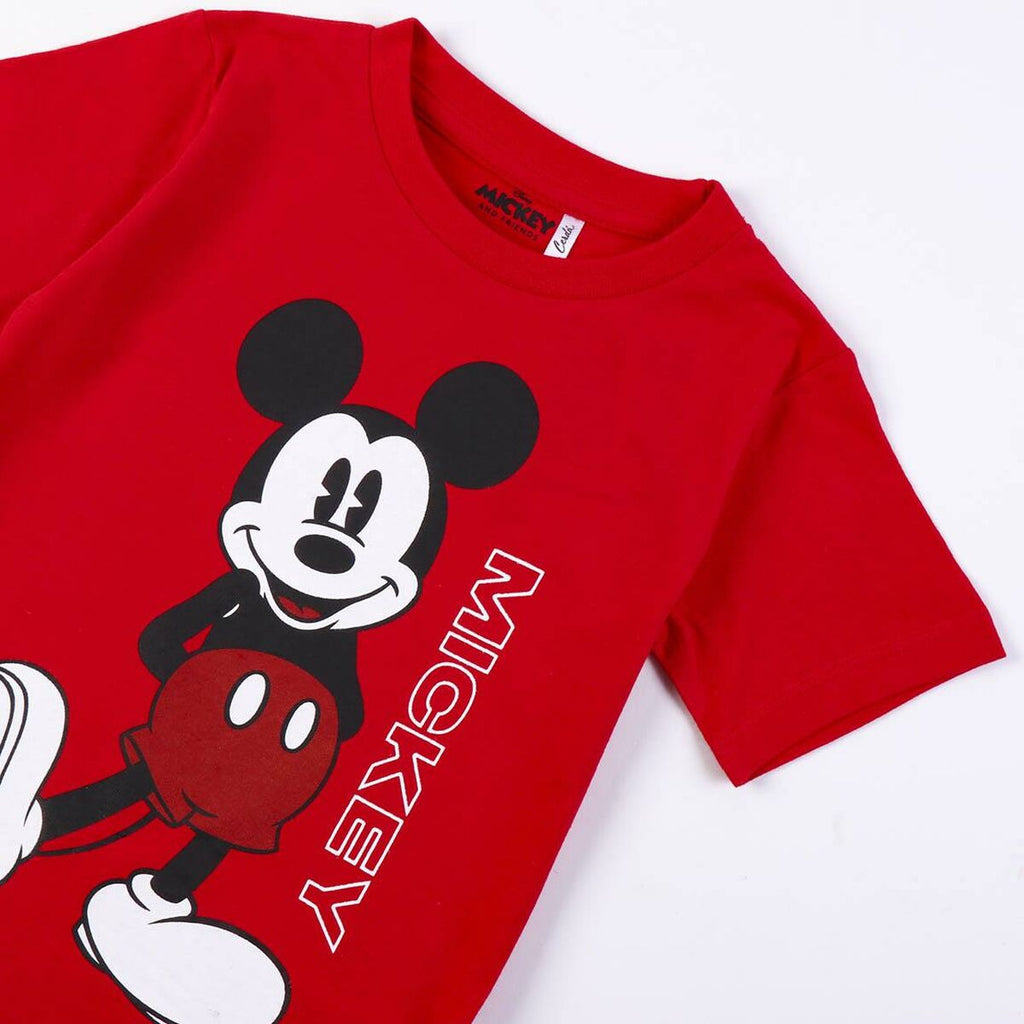 Kurzarm-T-Shirt für Kinder Mickey Mouse Rot