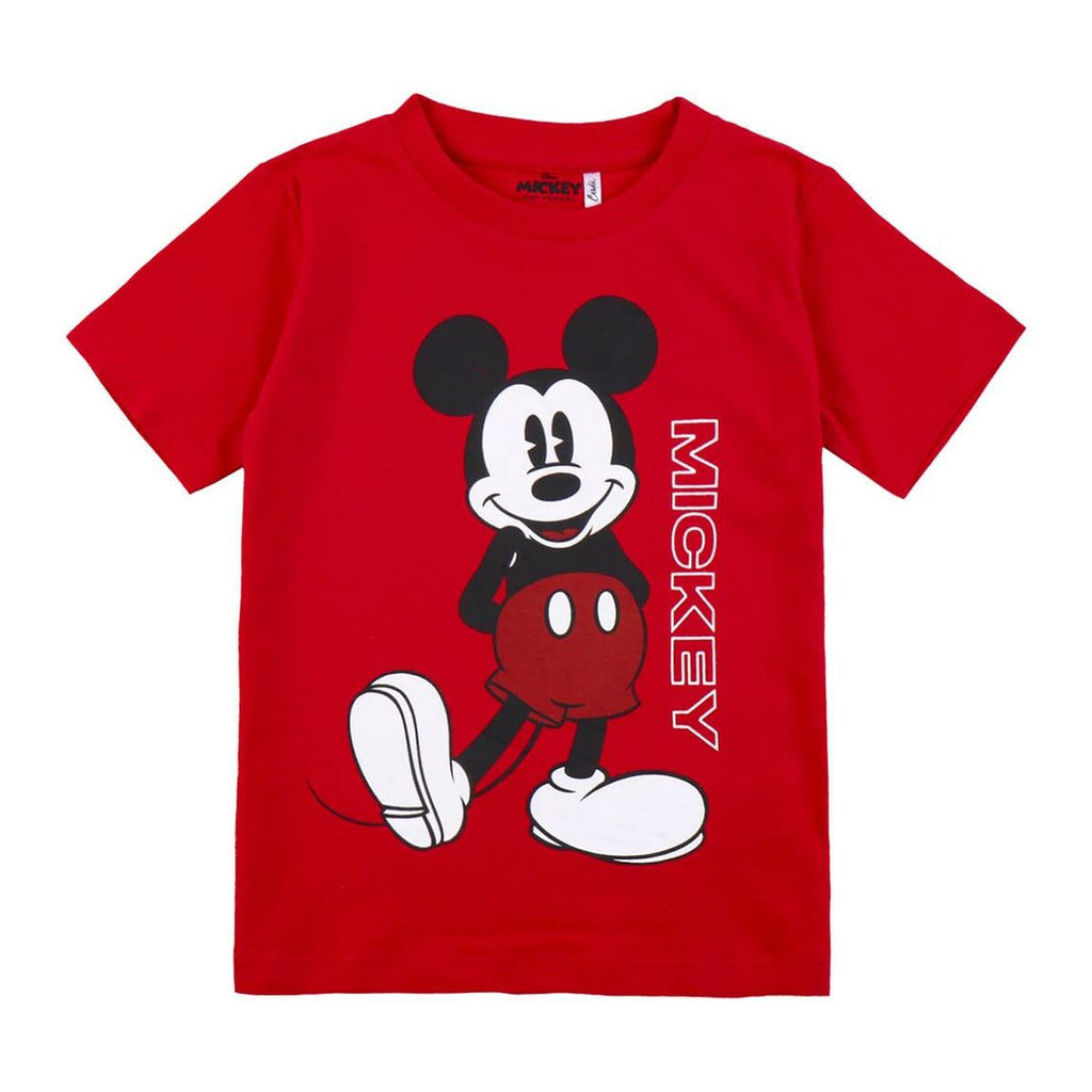 Kurzarm-T-Shirt für Kinder Mickey Mouse Rot