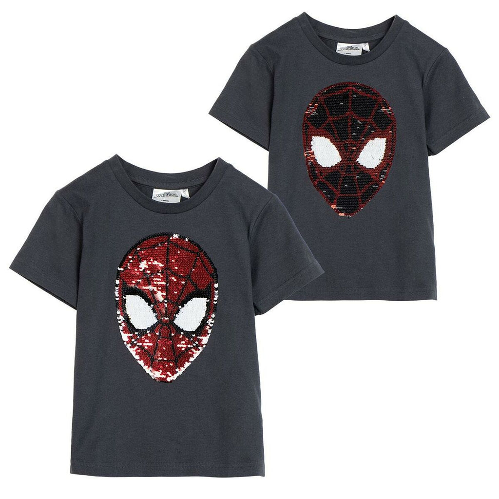 Kurzarm-T-Shirt für Kinder Spider-Man Dunkelgrau