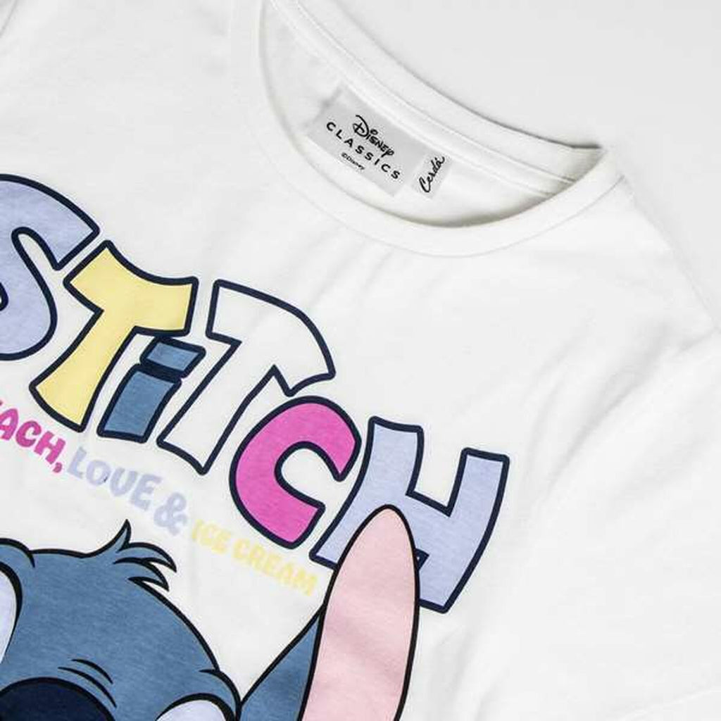 Kurzarm-T-Shirt für Kinder Stitch Weiß