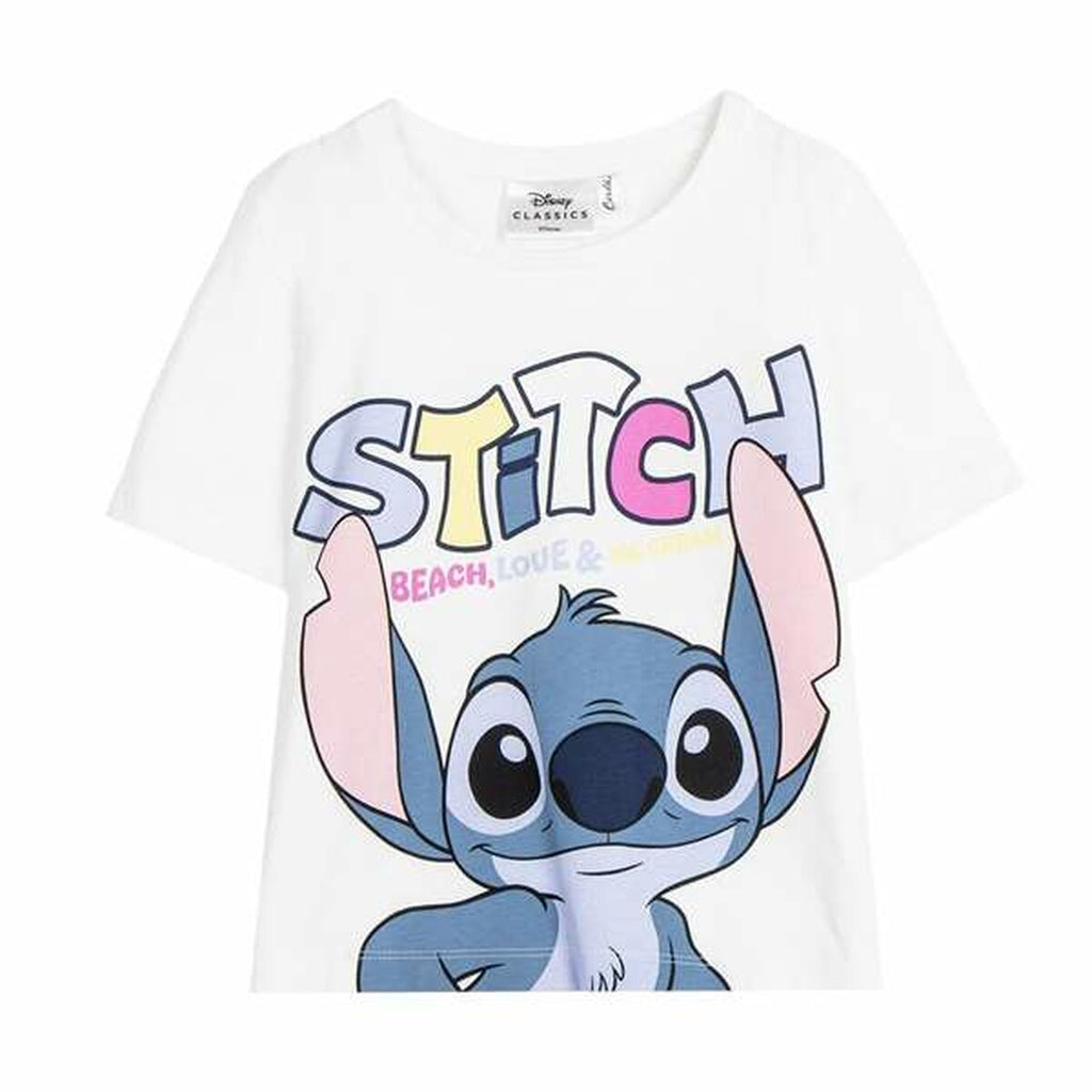 Kurzarm-T-Shirt für Kinder Stitch Weiß