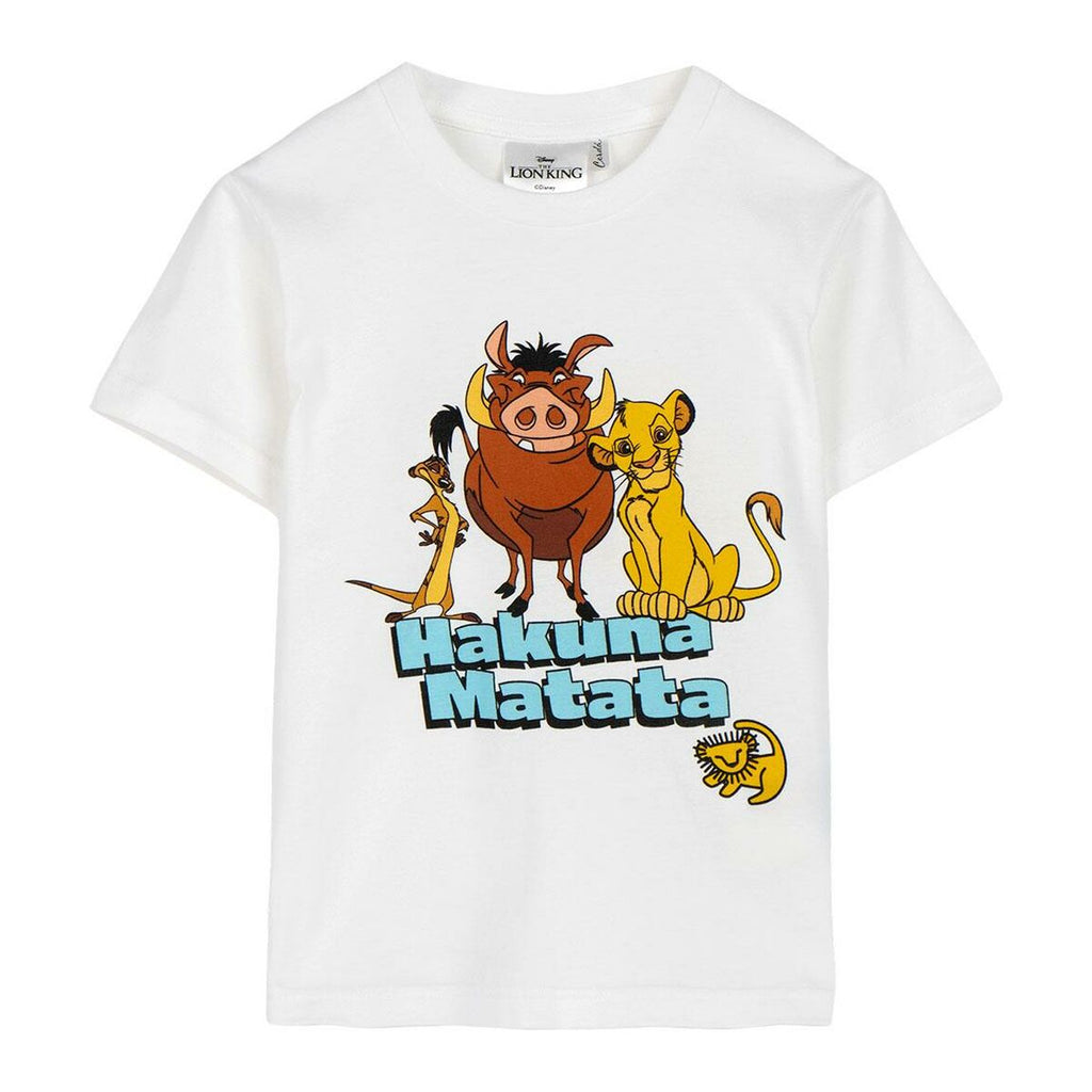 Kurzarm-T-Shirt für Kinder The Lion King Weiß