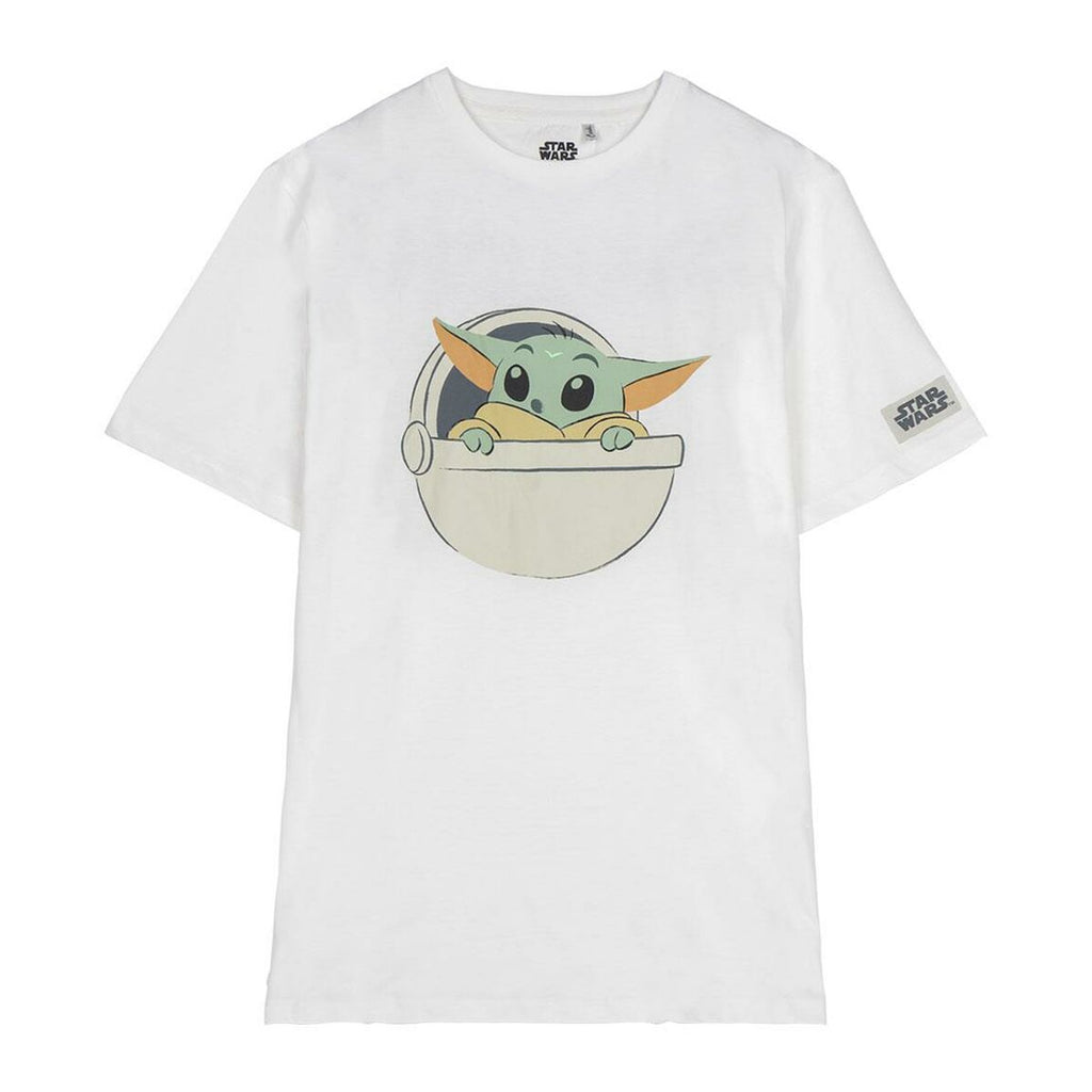 Kurzarm-T-Shirt für Kinder The Mandalorian Weiß