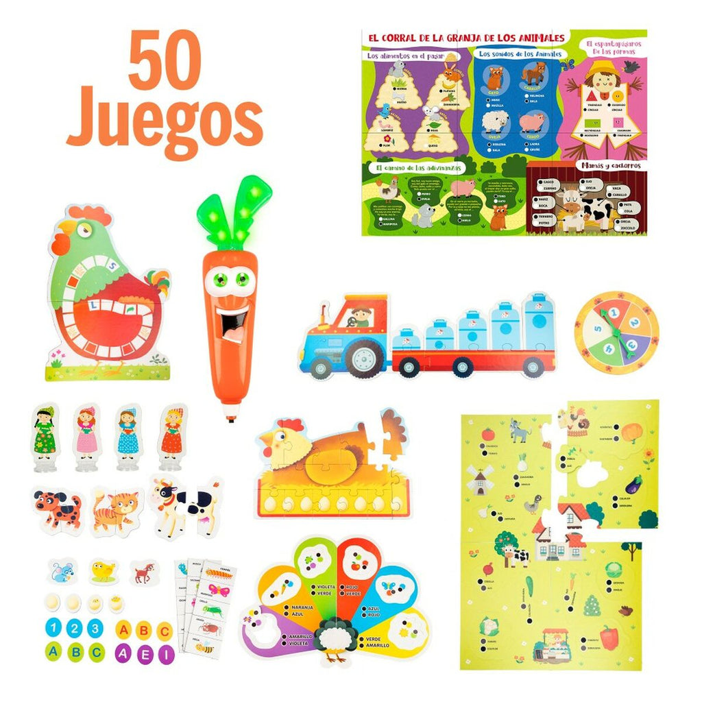 Lernspiel Lisciani Carotina Baby 50 Juegos Elektronisches 4,5 x 14,5 x 3,5 cm (6 Stück)