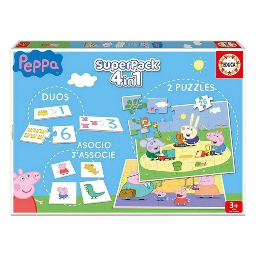 Lernspiel Peppa Pig SuperPack 4 in 1 Educa 16229