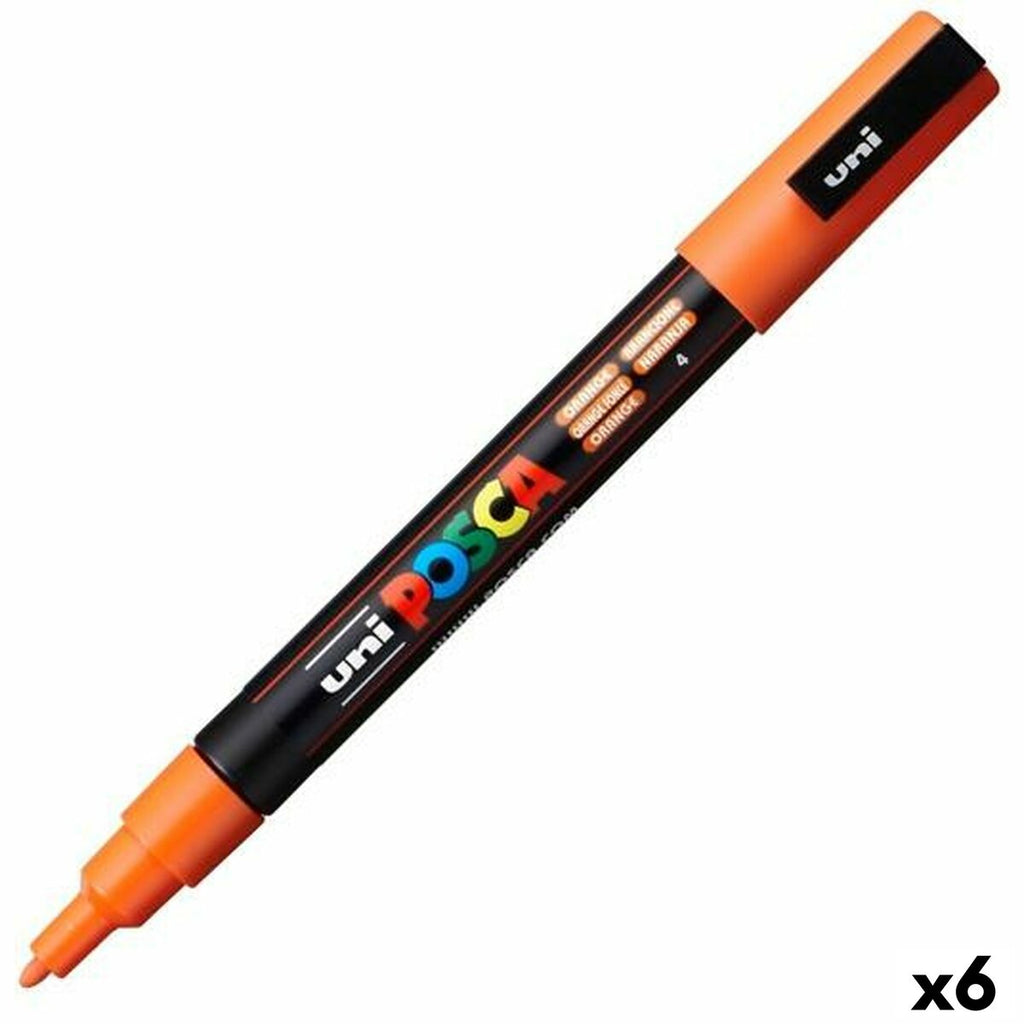 Marker POSCA PC-3M Orange 6 Stück