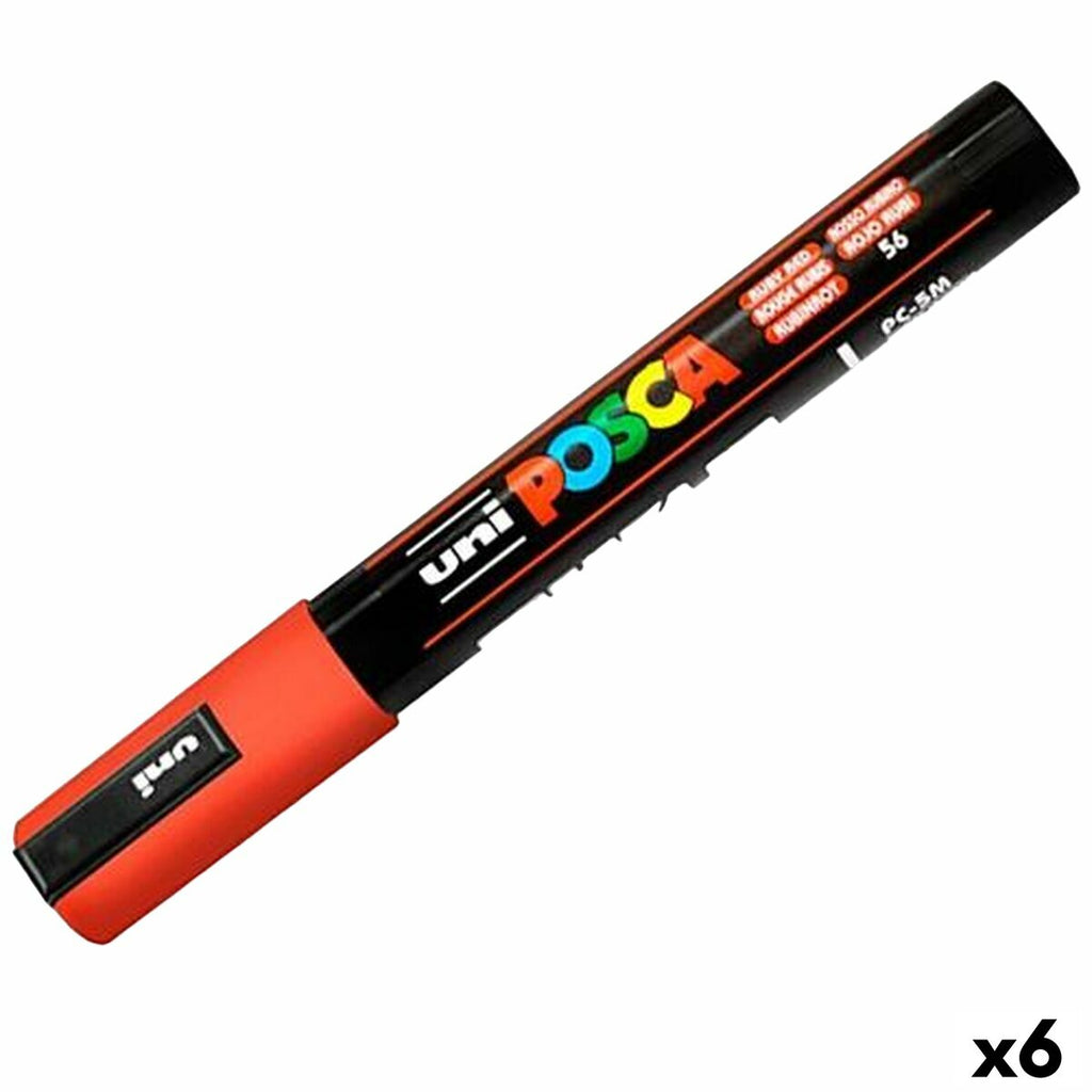 Marker POSCA PC-5M Rot (6 Stück)