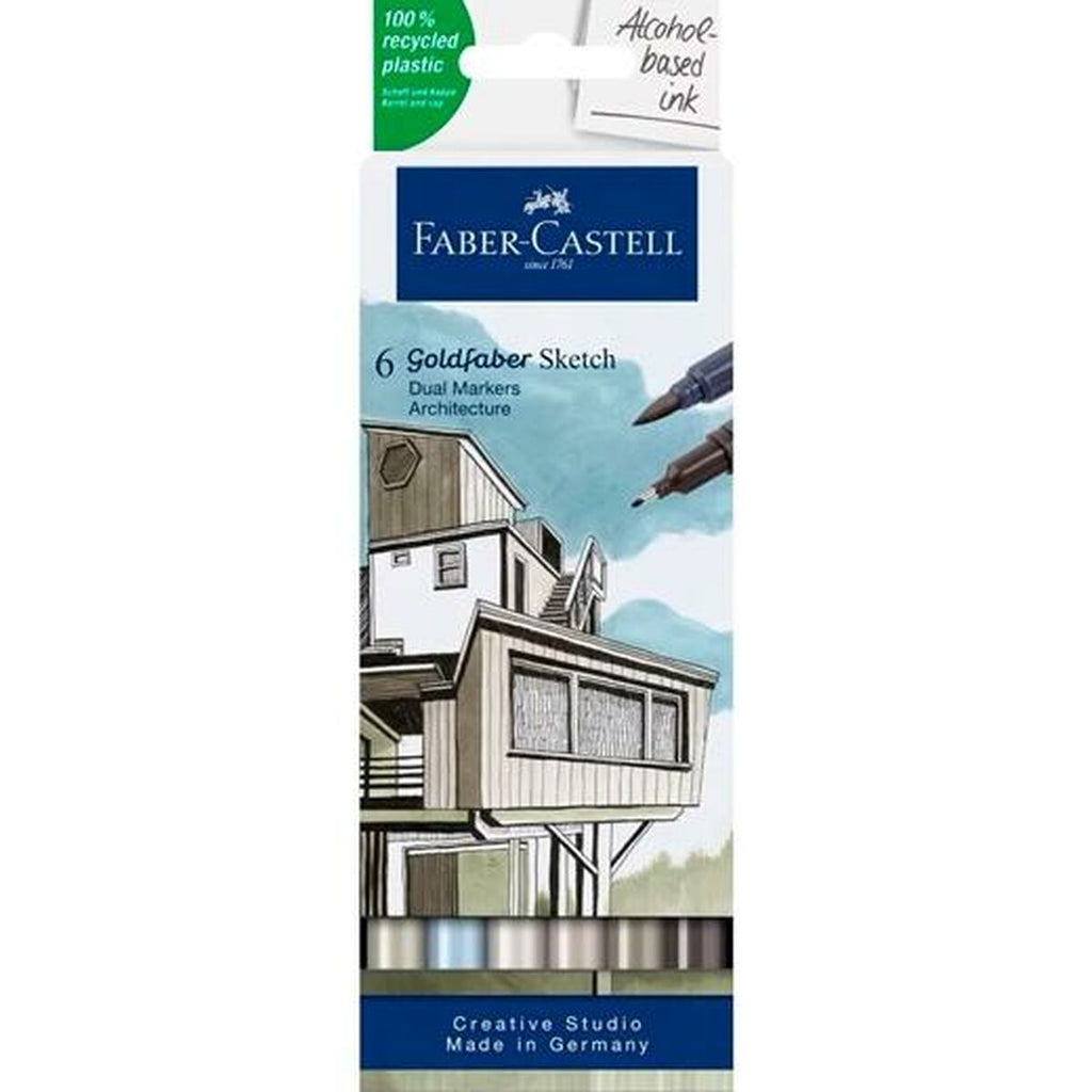 Marker-Set Faber-Castell Goldfaber Sketch - Architecture Double 6 Stücke