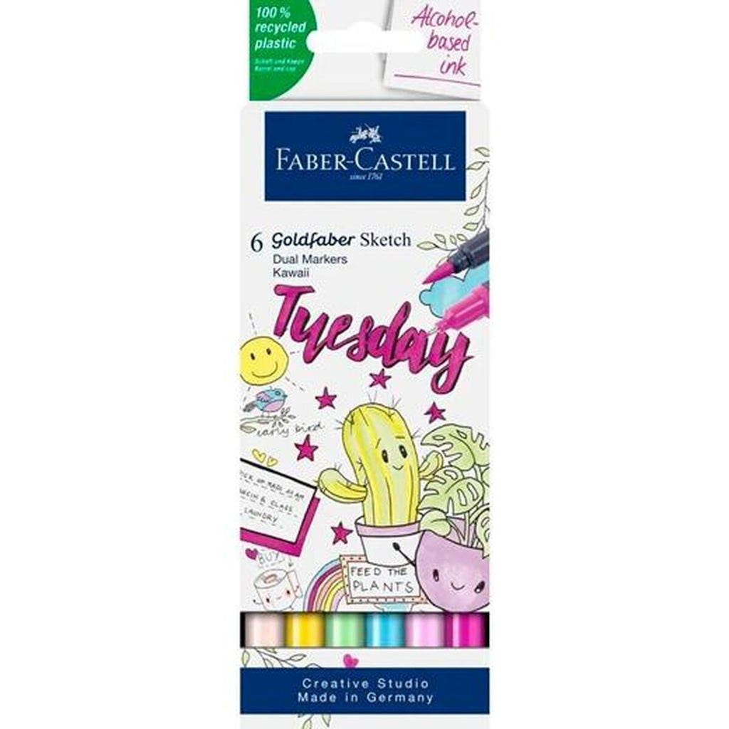 Marker-Set Faber-Castell Goldfaber Sketch - Kawaii Double 6 Stücke