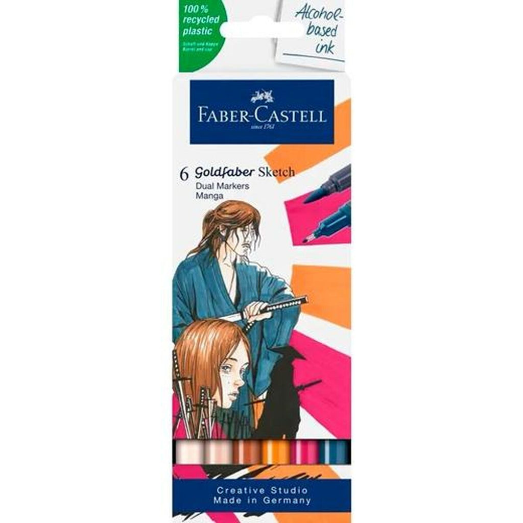 Marker-Set Faber-Castell Goldfaber Sketch - Manga Double 6 Stücke