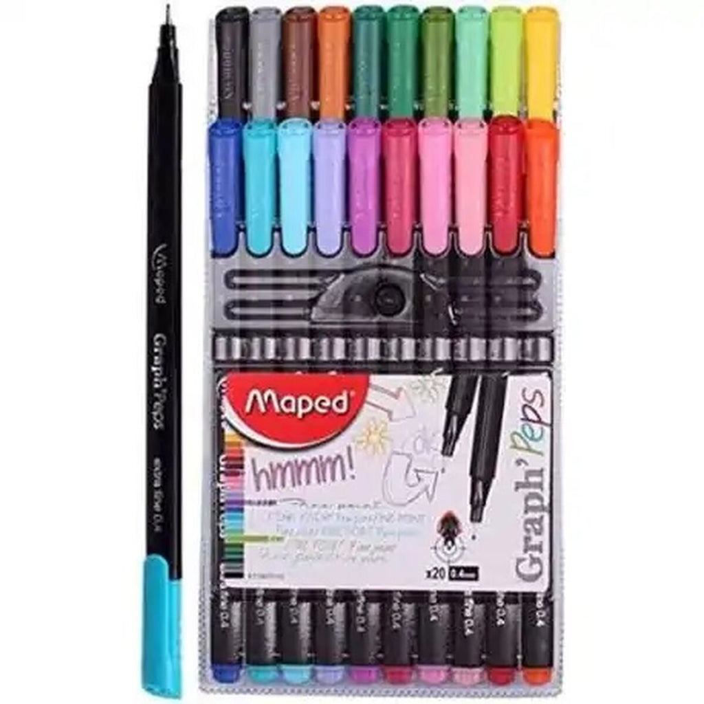 Marker-Set Maped Graph´Peps Classic Bunt (6 Stück)