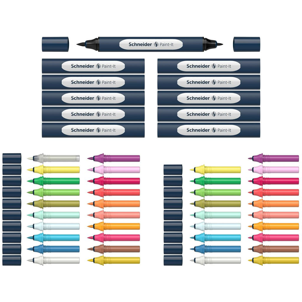 Marker-Set Schneider PAINT-IT 040 Bunt 52 Stücke