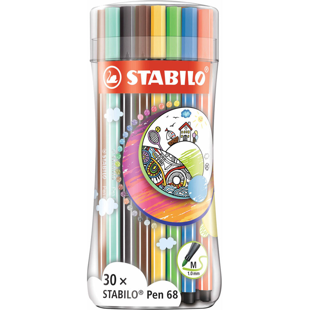 Marker-Set Stabilo Pen 68 Bunt (30 Stücke)