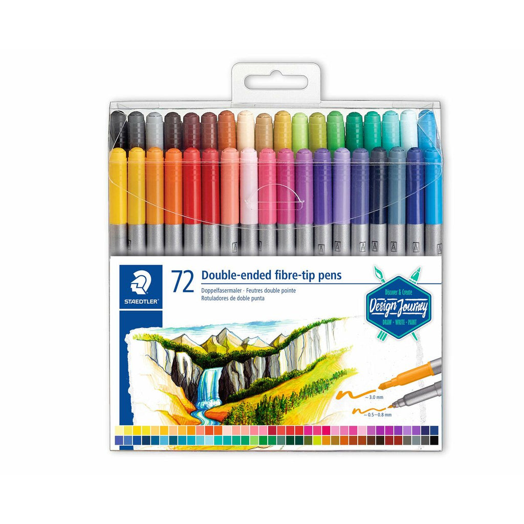 Marker-Set Staedtler 3200 Bunt Zweifachem Ende (72 Stücke)