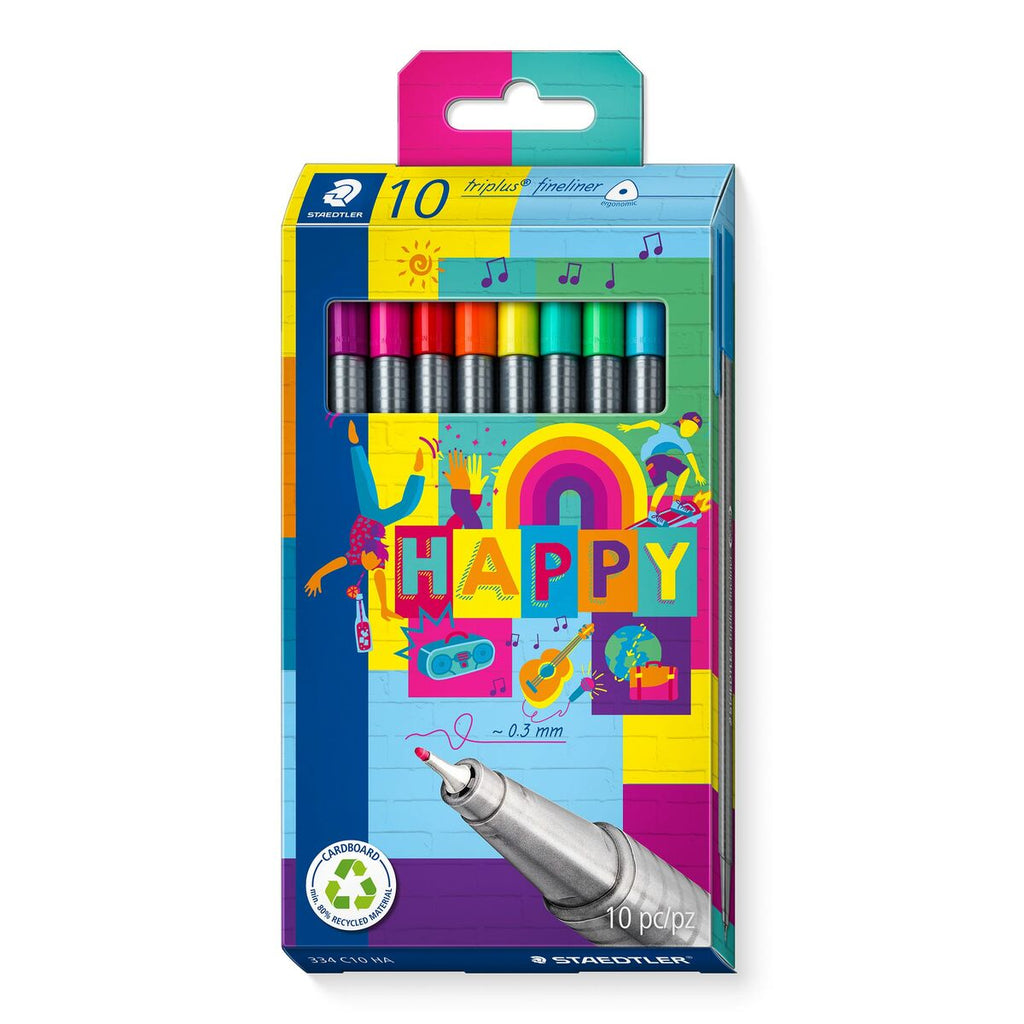 Marker-Set Staedtler Triplus Fineliner 334 10 Stücke Bunt