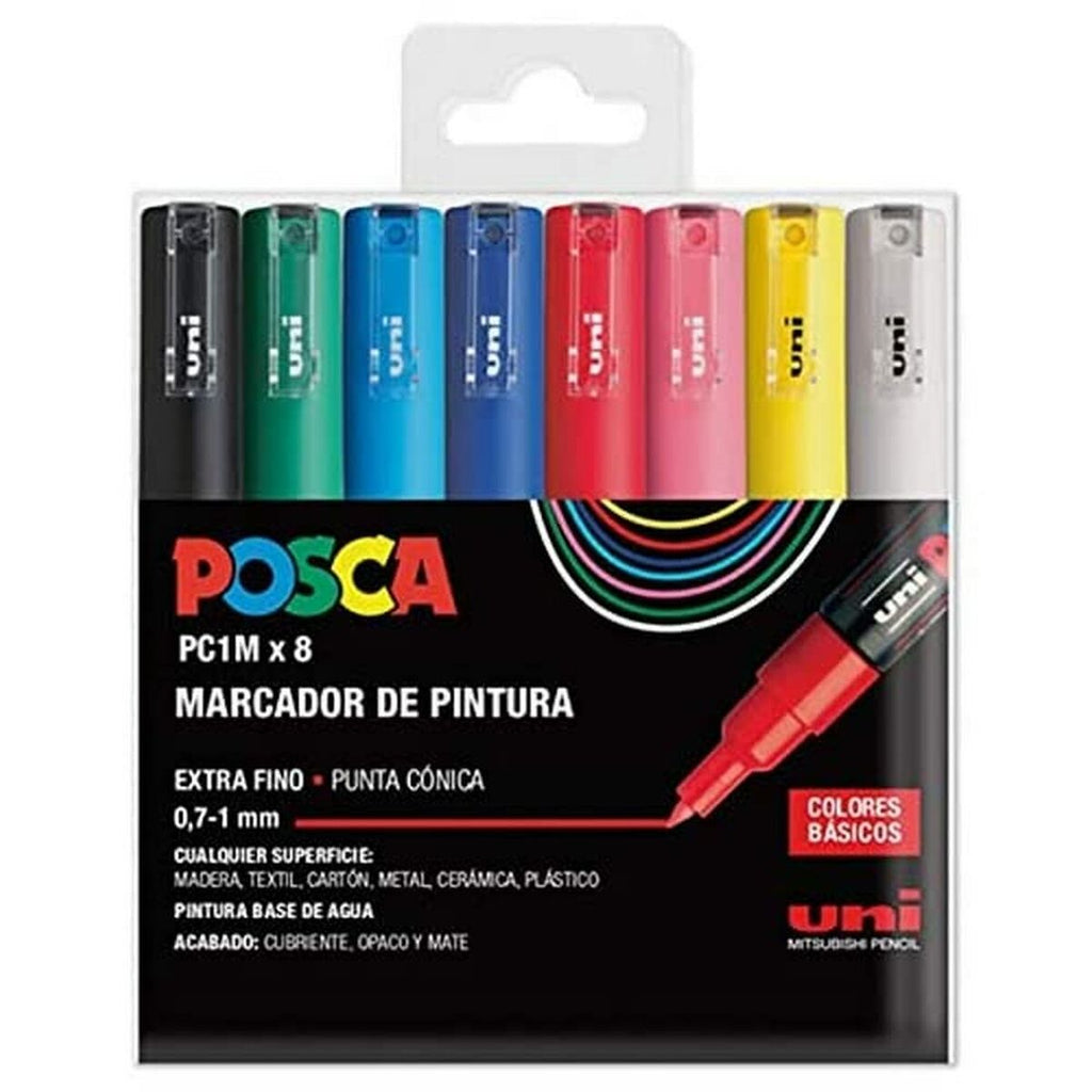 Marker-Set Uni-Ball PC-1M Bunt 8 Stücke