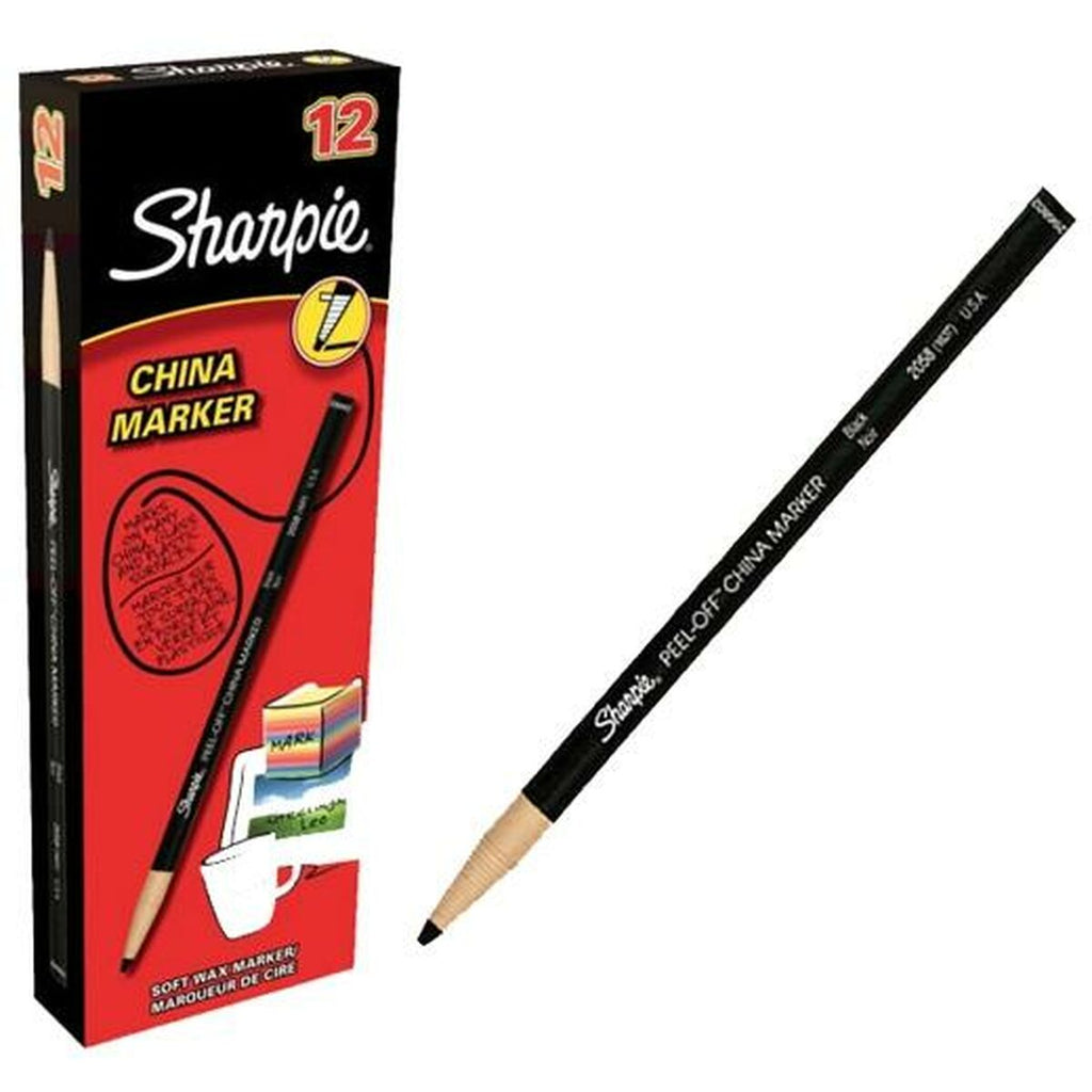 Marker Sharpie China Permanent Schwarz 12 Stücke (12 Stück) (1 Stück)