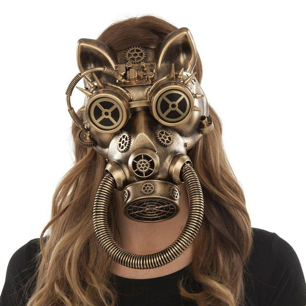 Maske Cat Kupfer Steampunk