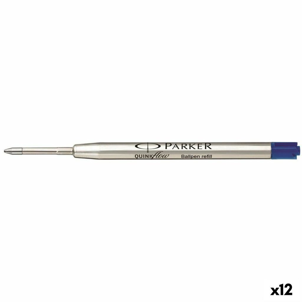 Nachfüllung für Kugelschreiber Parker Quink Flow Blau (12 Stück)