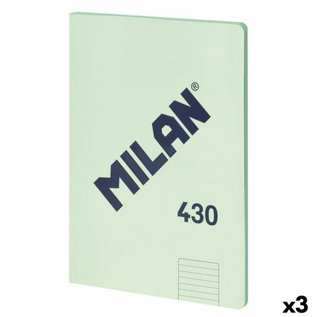 Notizbuch Milan 430 grün A4 48 Blatt 21 x 29,7 cm (3 Stück)