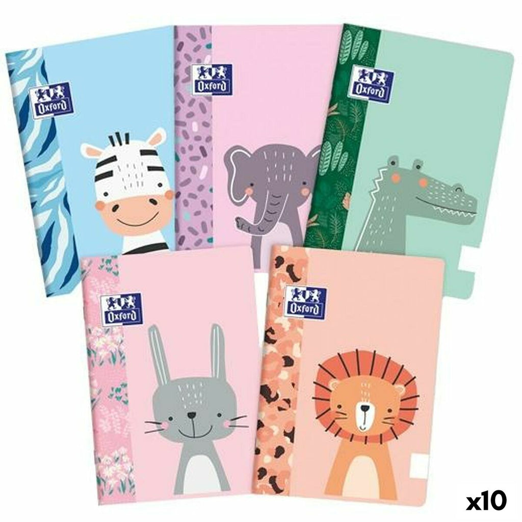 Notizbuch Oxford Animal Besties Bunt A5 32 Blätter (10 Stück)