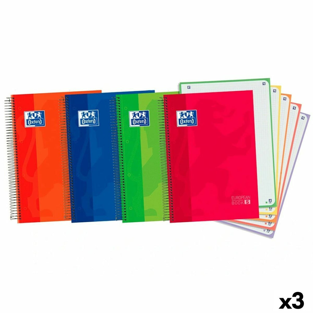 Notizbuch-Set Oxford Bunt A4+ 120 Blatt (3 Stück)