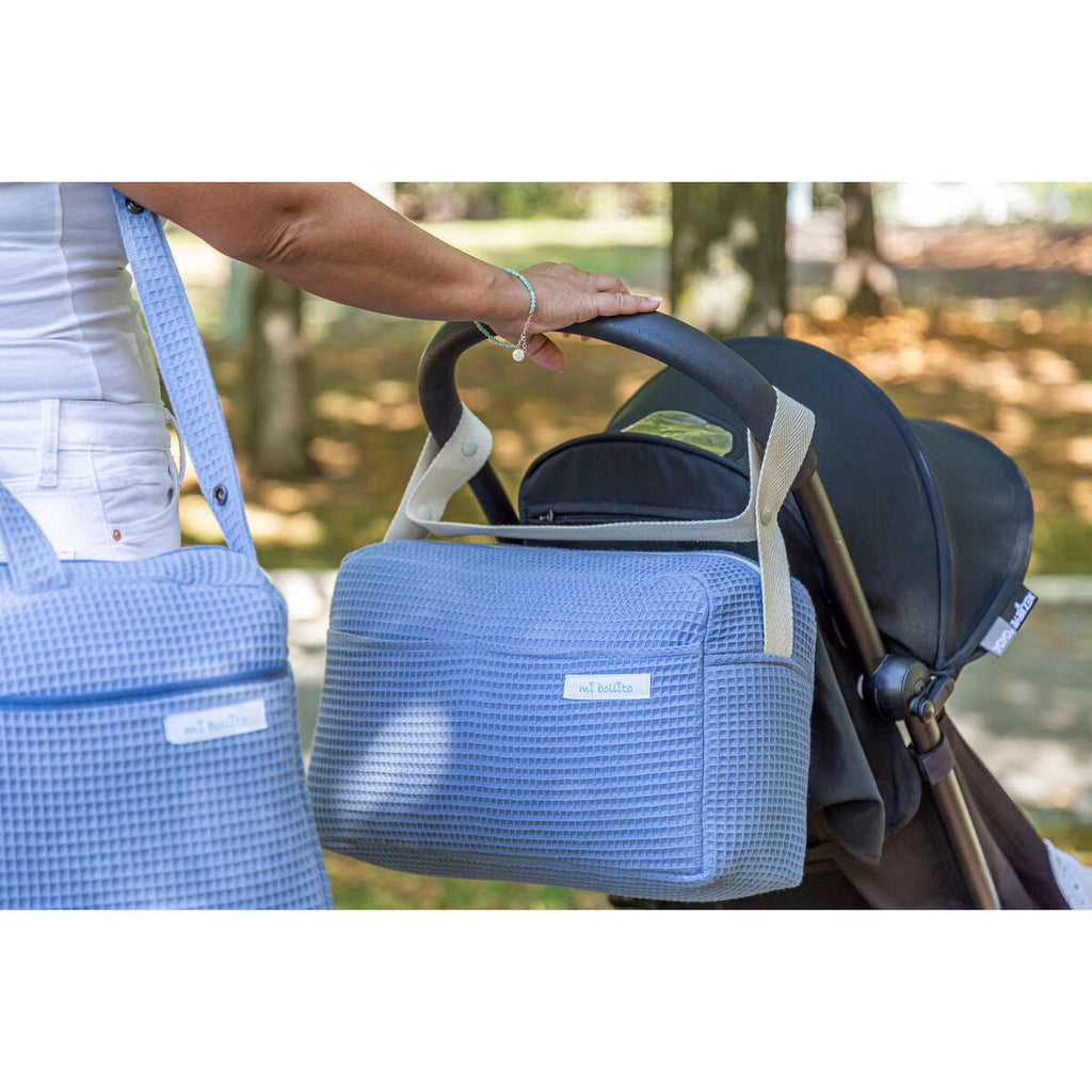 Organizer-Tasche für Kinderwagen Mi bollito Blau 15 x 24 x 40 cm