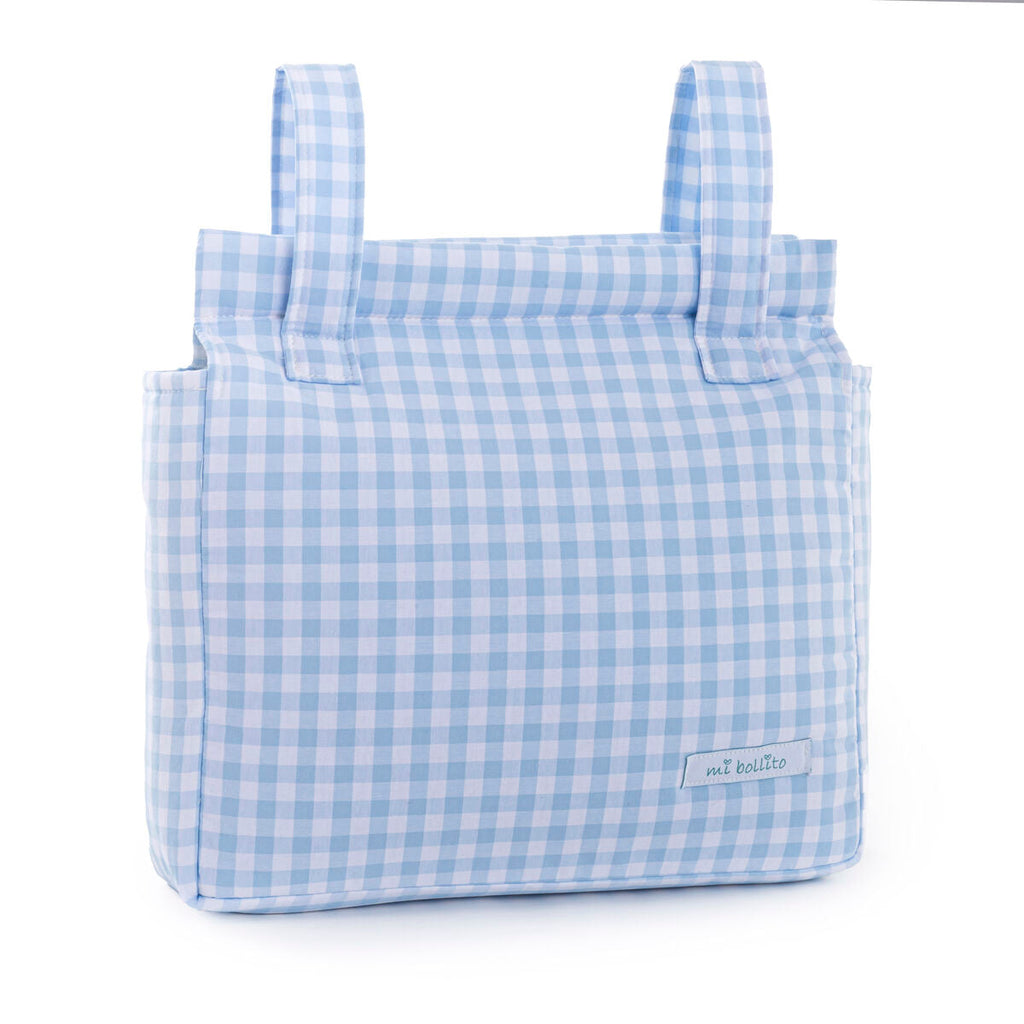 Organizer-Tasche für Kinderwagen Mi bollito Blau Vichy 10 x 35 x 35 cm