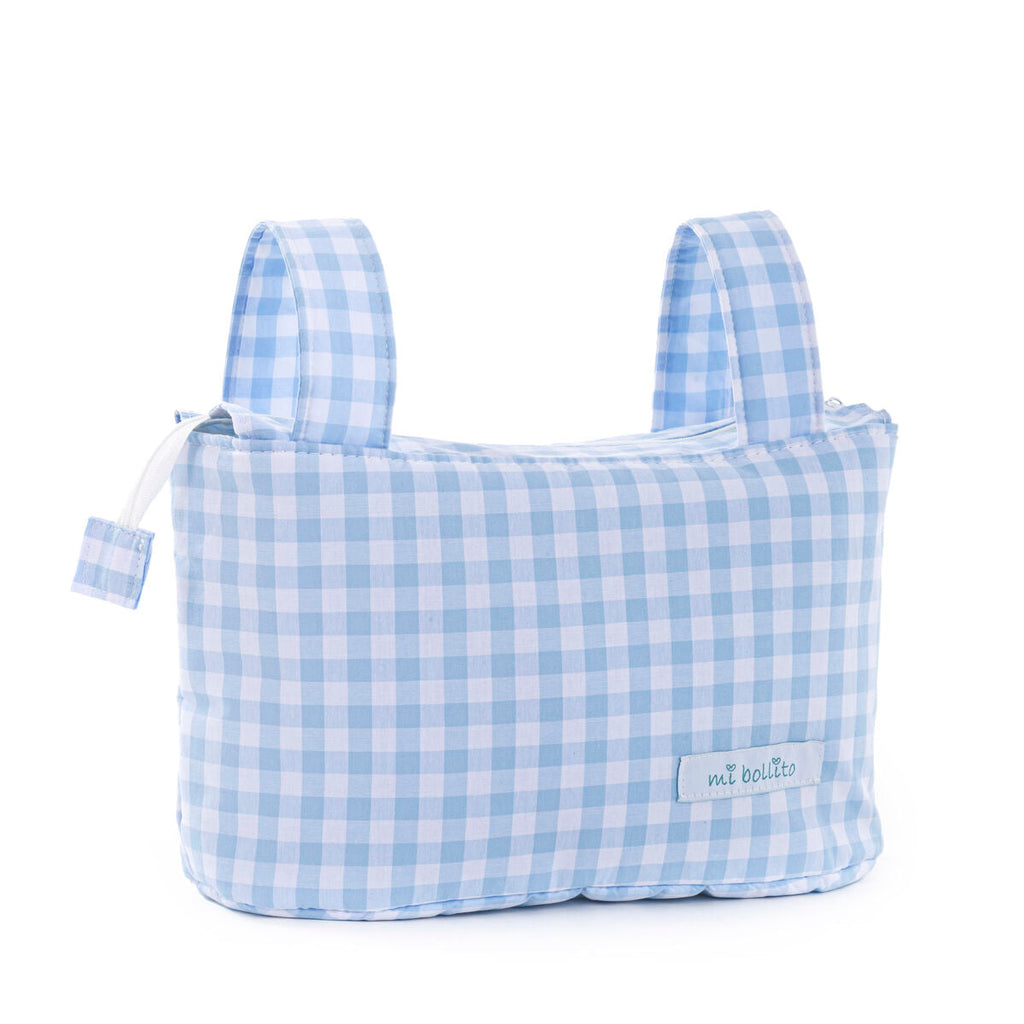 Organizer-Tasche für Kinderwagen Mi bollito Blau Vichy 15 x 18 x 45 cm