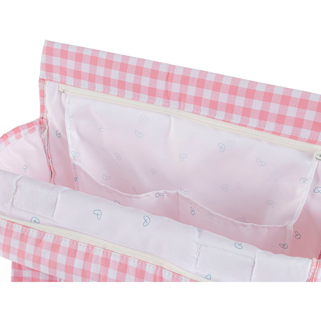 Organizer-Tasche für Kinderwagen Mi bollito Rosa Vichy 10 x 35 x 35 cm