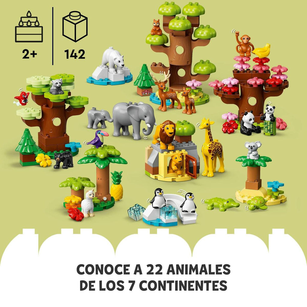 Playset Lego 10975 DUPLO Wild Animals of the World (142 Stücke)