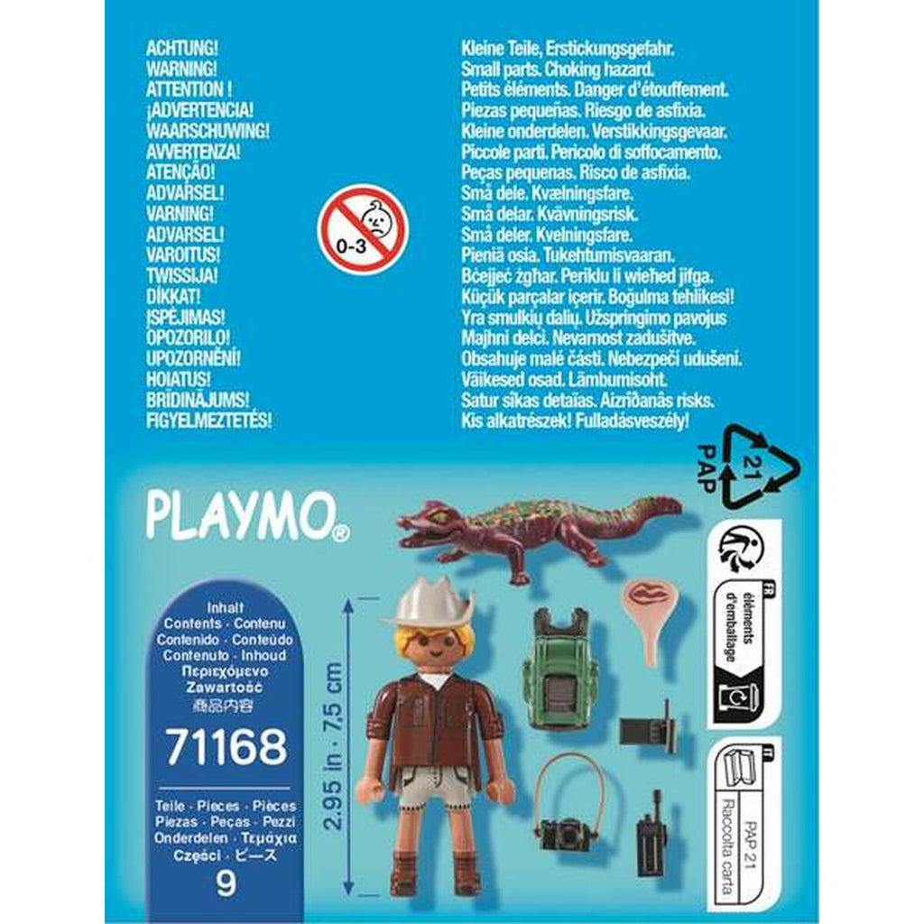 Playset Playmobil Special Plus: Researcher with Alligator 71168 9 Stücke