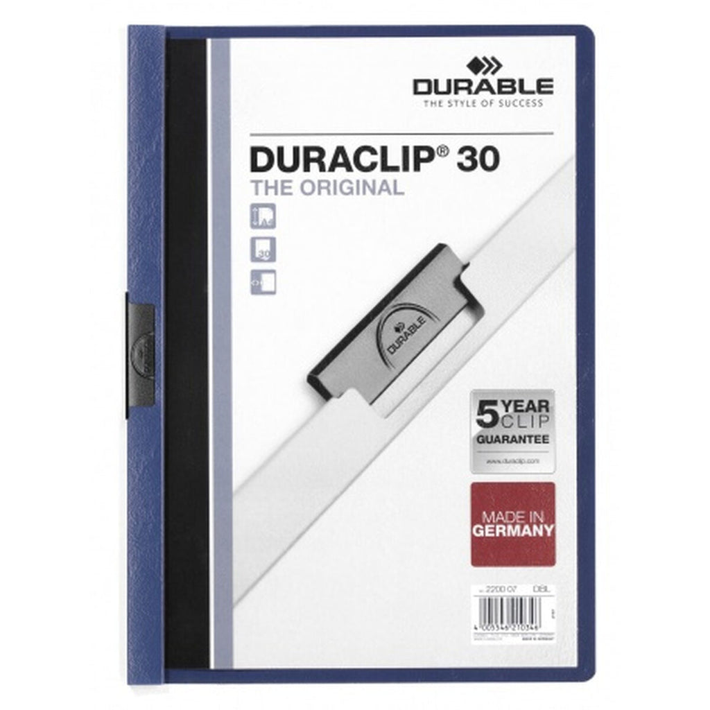 Portfoliomappe Durable Duraclip 30 Dunkelblau Himmelsblau A4 25 Stücke