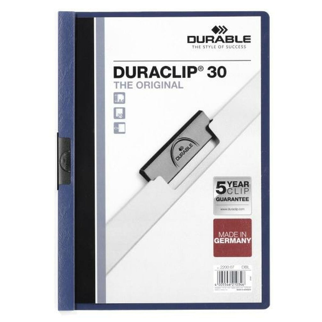 Portfoliomappe Durable Duraclip 30 Dunkelblau Himmelsblau A4 25 Stücke